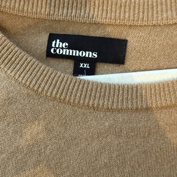 The Common's Men's 100% Cashmere Sweater Brown Camel Crewneck Size XXL - Picture 2 of 7